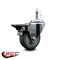 Service Caster 3.5'' Gray Poly Wheel Swivel 7/16'' Grip Ring Stem Caster with Brake SCC-GR20S3514-PPUB-PLB-716138 - alternate 3